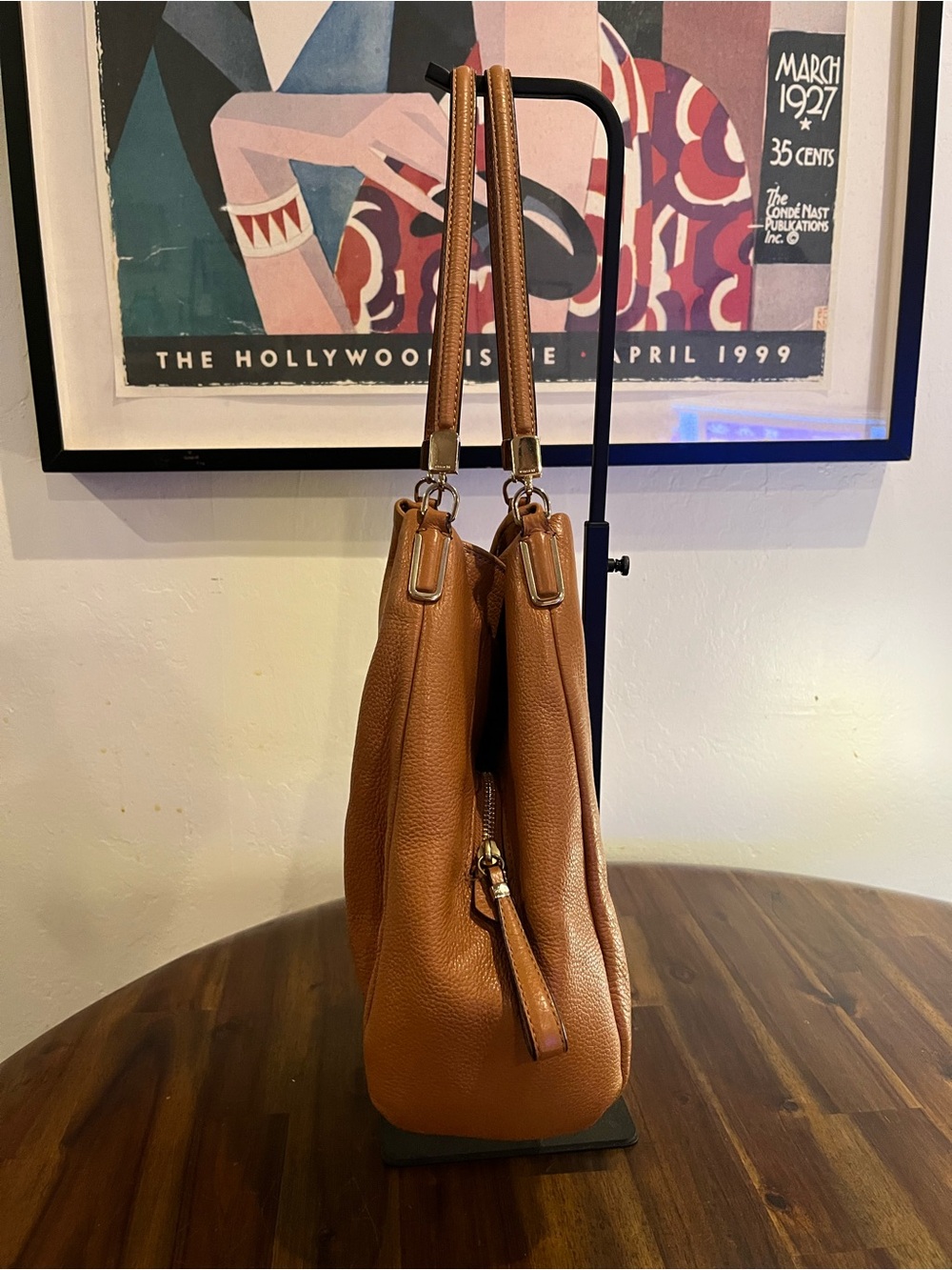 Coach Eddie Leather Hobo Bag in Cognac Brown - Picture 4 of 9